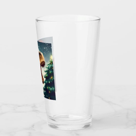 Kerstmis T-Rex 1 Glas (Links)