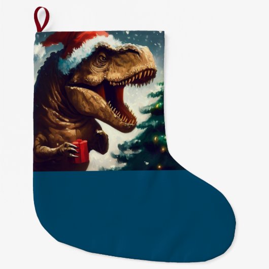 Kerstmis T-Rex 1 Grote Kerstsok (Voorkant)
