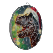 Kerstmis T-Rex (2) Dartbord (Voorkant Links)
