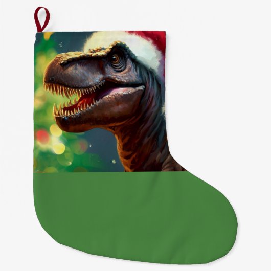 Kerstmis T-Rex 2 Grote Kerstsok (Voorkant)