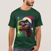 Kerstmis T-Rex 2 T-shirt (Voorkant)