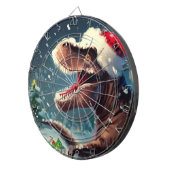 Kerstmis T-Rex (3) Dartbord (Voorkant Rechts)