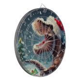 Kerstmis T-Rex (3) Dartbord (Voorkant Links)