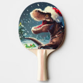 Kerstmis T-Rex (3) Tafeltennisbatje (Achterkant)