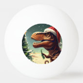 Kerstmis T-Rex (4) Pingpongbal (Voorkant)