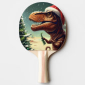 Kerstmis T-Rex (4) Tafeltennisbatje (Achterkant)
