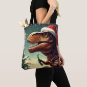 Kerstmis T-Rex 4 Tote Bag (Dichtbij)