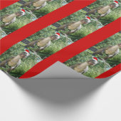 Kerstmis T-Rex Dinosaur Cadeaupapier (Hoek)