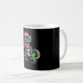 Kerstmis T-rex Dinosaur | Dinosaur Ontwerp Koffiemok (Voorkant rechts)