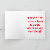 Kerstmis T-Rex Feestdagen Kaart (Binnen)