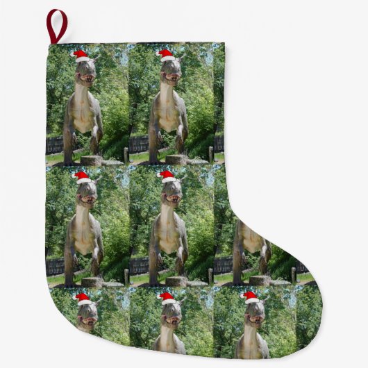 Kerstmis T-Rex Grote Kerstsok (Voorkant)