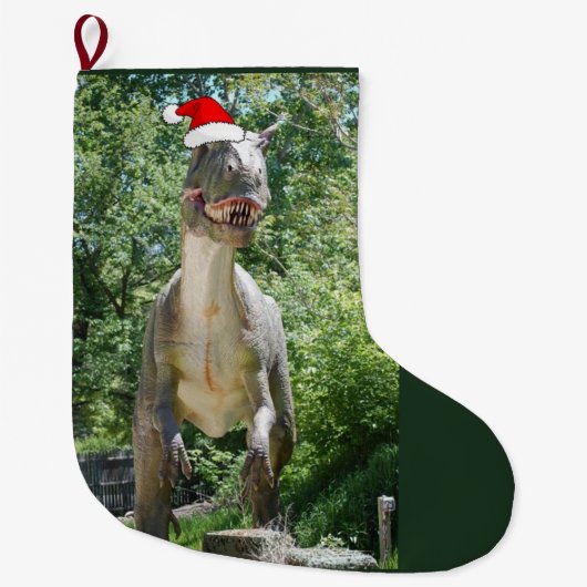 Kerstmis T-Rex Grote Kerstsok (Voorkant)