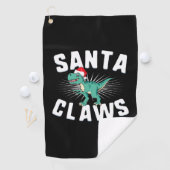 Kerstmis T-Rex Kerstmis Kerstman Klauwen Golfhanddoek (Insitu)