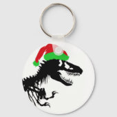 Kerstmis T-Rex Sleutelhanger (Voorkant)