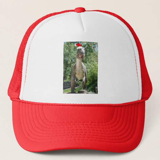 Kerstmis T-Rex Trucker Pet (Voorkant)