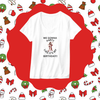 Kerstmis T-shirt - Feest als zijn mijn verjaardag
