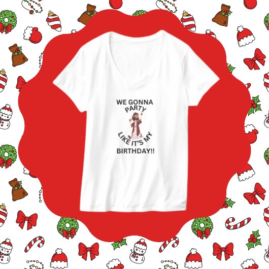 Kerstmis T-shirt - Feest als zijn mijn verjaardag