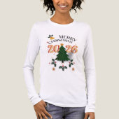 Kerstmis T-Shirt – Feestelijke Xmas Typografie (Voorkant volledig)