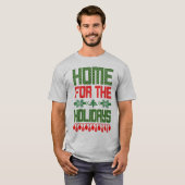 Kerstmis T-shirt kruis naar huis voor de Feestdage (Voorkant volledig)