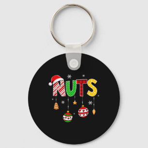 Kerstmis T-shirt met borstnoten bijpassende koppel Sleutelhanger