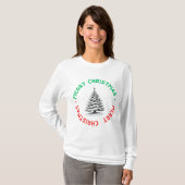 Kerstmis T-shirt met lange mouwen (Voorkant volledig)