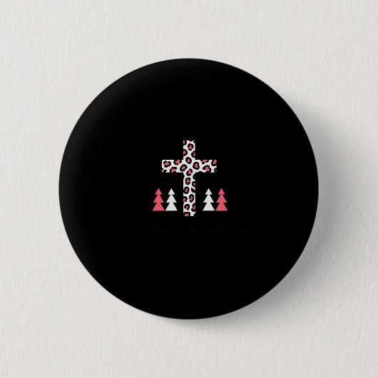 Kerstmis T-shirt Ronde Button 5,7 Cm (Voorkant)
