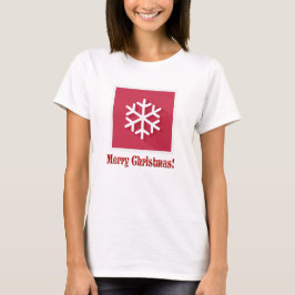 Kerstmis T-Shirt - Snowflake - Vrolijk kerstfeest