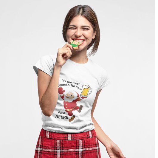Kerstmis T-Shirt - Tijd voor een biertje