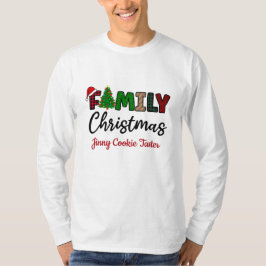 Kerstmis T-shirt voor familie met naam