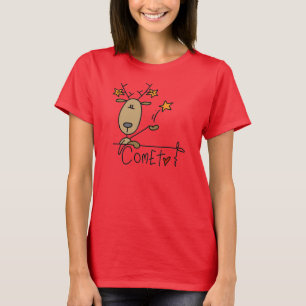 Kerstmis T-shirts en cadeaus met kometen rendieren