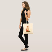 Kerstmis Tabby Kat Waterverf Tote Bag (Voorkant (model))