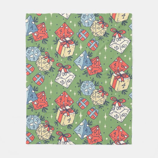 KERSTMIS TAFELBLAD GAMING DOBBELPATROON FLEECE DEKEN (Voorkant)