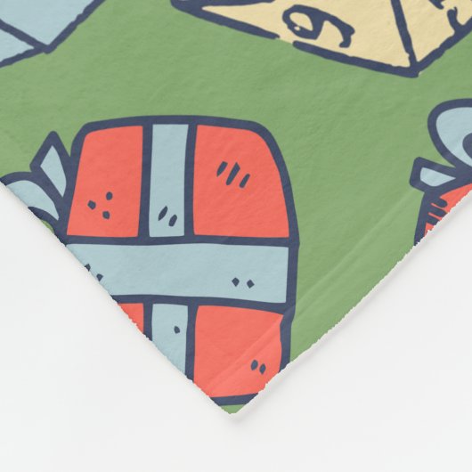 KERSTMIS TAFELBLAD GAMING DOBBELPATROON FLEECE DEKEN (Hoek)