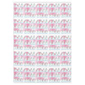 Kerstmis tafelkleed, dorstige sneeuwman roze harte tafelkleed (Voorkant)