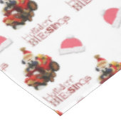 Kerstmis tafelkleed, kerstvakantie zegenen tafelkleed (Gekanteld)