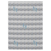 Kerstmis tafelkleed, Merry Blue Silver Sneeuwman Tafelkleed (Voorkant)