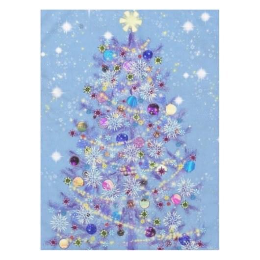Kerstmis tafelkleed met mooie kerstboom (Voorkant)