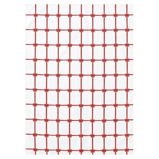 Kerstmis tafelkleed, rode strik tafelkleed (Voorkant)