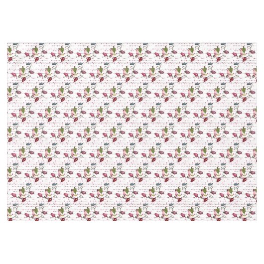 Kerstmis tafelkleed, roze auto elf, lichten tafelkleed (Voorkant (Horizontaal))