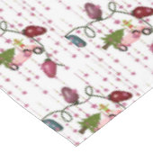 Kerstmis tafelkleed, roze auto elf, lichten tafelkleed (Gekanteld)