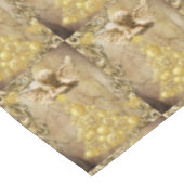 Kerstmis tafelkleed, vrolijk gouden engel tafelkleed (Gekanteld)