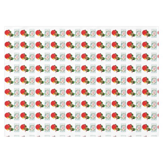Kerstmis tafelkleed, Vrolijk Kerstfeest, Afrikaans Tafelkleed (Voorkant (Horizontaal))
