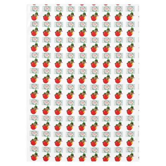 Kerstmis tafelkleed, Vrolijk Kerstfeest, Afrikaans Tafelkleed (Voorkant)