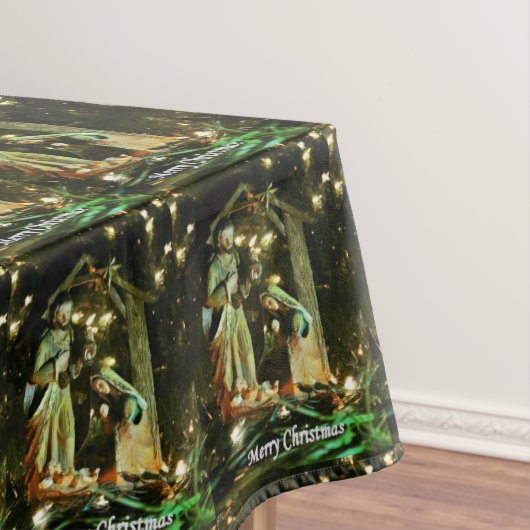 Kerstmis tafelkleed, Vrolijk Kerstfeest, Jezus Chr Tafelkleed (Voorbeeld)