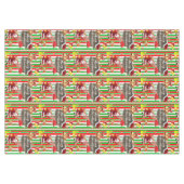 Kerstmis tafelkleed, Vrolijk Kerstfeest, Santa Elf Tafelkleed (Voorkant (Horizontaal))