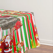 Kerstmis tafelkleed, Vrolijk Kerstfeest, Santa Elf Tafelkleed (Voorbeeld)