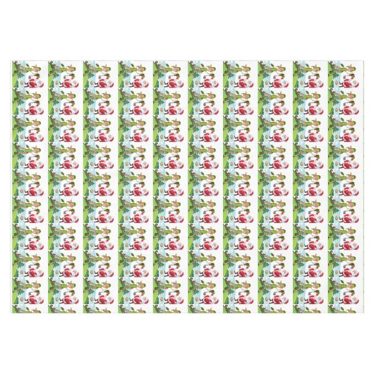 Kerstmis tafelkleed, Vrolijk Kerstfeest, Santa Gol Tafelkleed (Voorkant (Horizontaal))