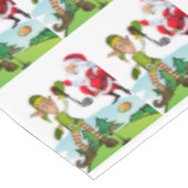 Kerstmis tafelkleed, Vrolijk Kerstfeest, Santa Gol Tafelkleed (Gekanteld)