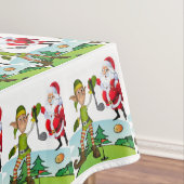 Kerstmis tafelkleed, Vrolijk Kerstfeest, Santa Gol Tafelkleed (Voorbeeld)