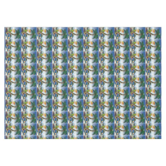 Kerstmis tafelkleed, Vrolijk Kerstfeest, Strand Sa Tafelkleed (Voorkant (Horizontaal))